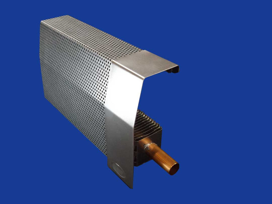 EZ Snap Baseboard Heater Cover Standard Galvanized Flush Endcap