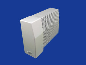 EZ Snap Baseboard Heater Cover Standard White Left Endcap Closed