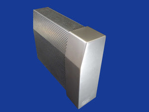 EZ Snap Baseboard Heater Cover Tall Galvanized Right Endcap Closed