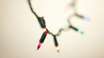 Using old Christmas lights to decorate
