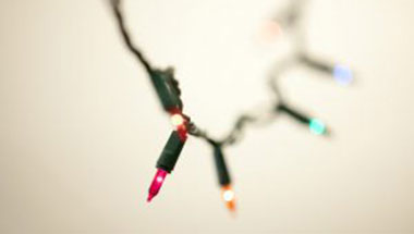 Using old Christmas lights to decorate