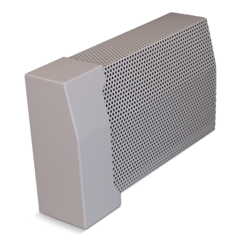 7½" White Italian Pillar Left Closed Endcap