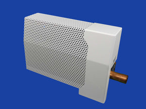 EZ Snap Baseboard Heater Cover Standard White Italian Pillar Right Endcap Open