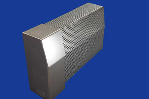 EZ Snap Baseboard Heater Cover Standard Galvanized Left Endcap Closed