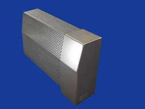EZ Snap Baseboard Heater Cover Standard Galvanized RIght Endcap Closed