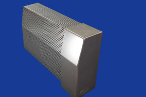 EZ Snap Baseboard Heater Cover Standard Galvanized RIght Endcap Closed