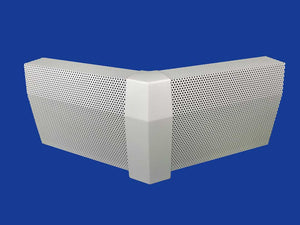 EZ Snap Baseboard Heater Cover Standard White 45 Degree Outside Corner