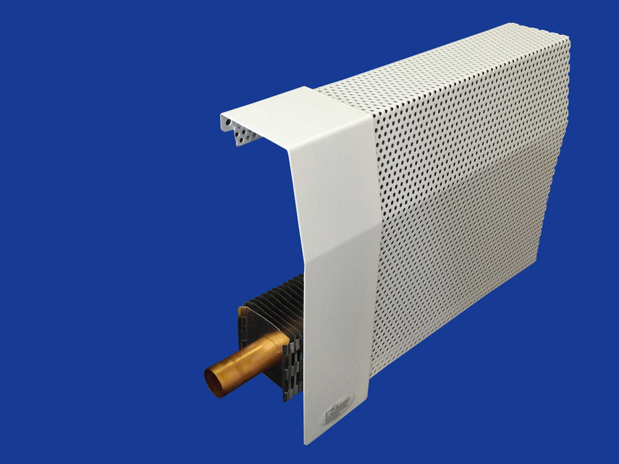 EZ Snap Baseboard Heater Cover Tall White Flush Endcap