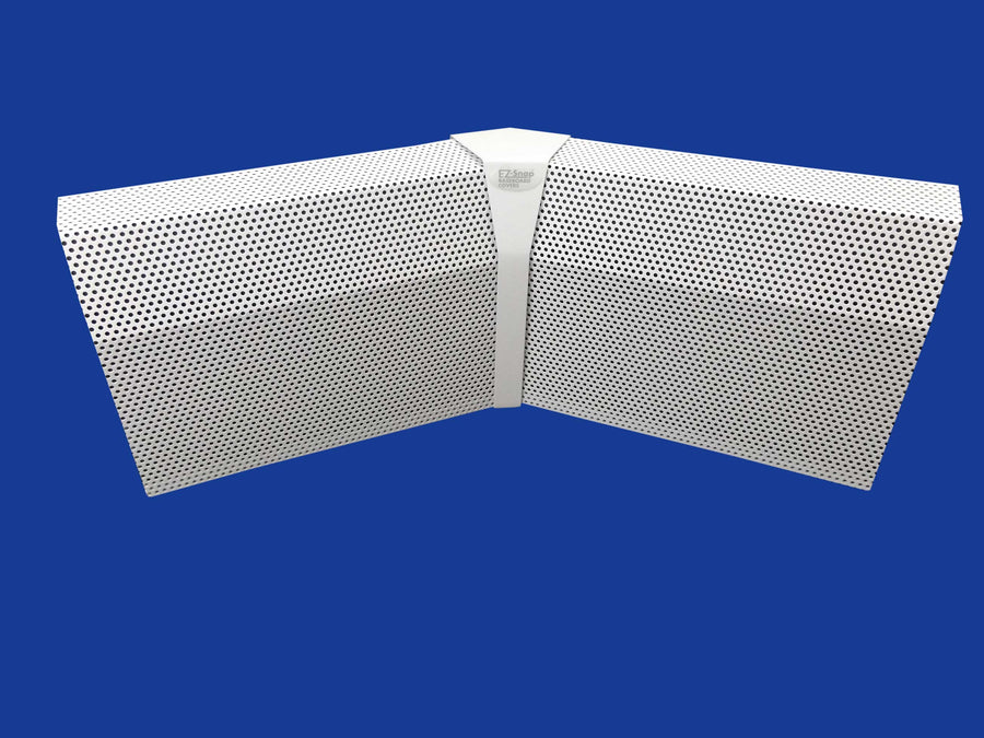 EZ Snap Baseboard Heater Cover Tall White 45 Degree Inside Corner