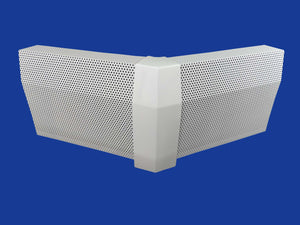 EZ Snap Baseboard Heater Cover Tall White 45 Degree Outside Corner