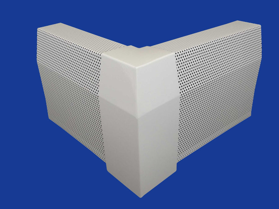 EZ Snap Baseboard Heater Cover Tall White 90 Degree Outside Corner