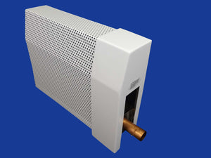 EZ Snap Baseboard Heater Cover Tall White Right Endcap Open